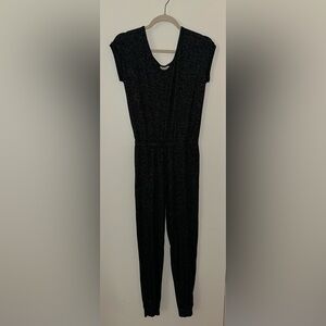 SERRA Women’s Black and White Heathered Jumpsuit